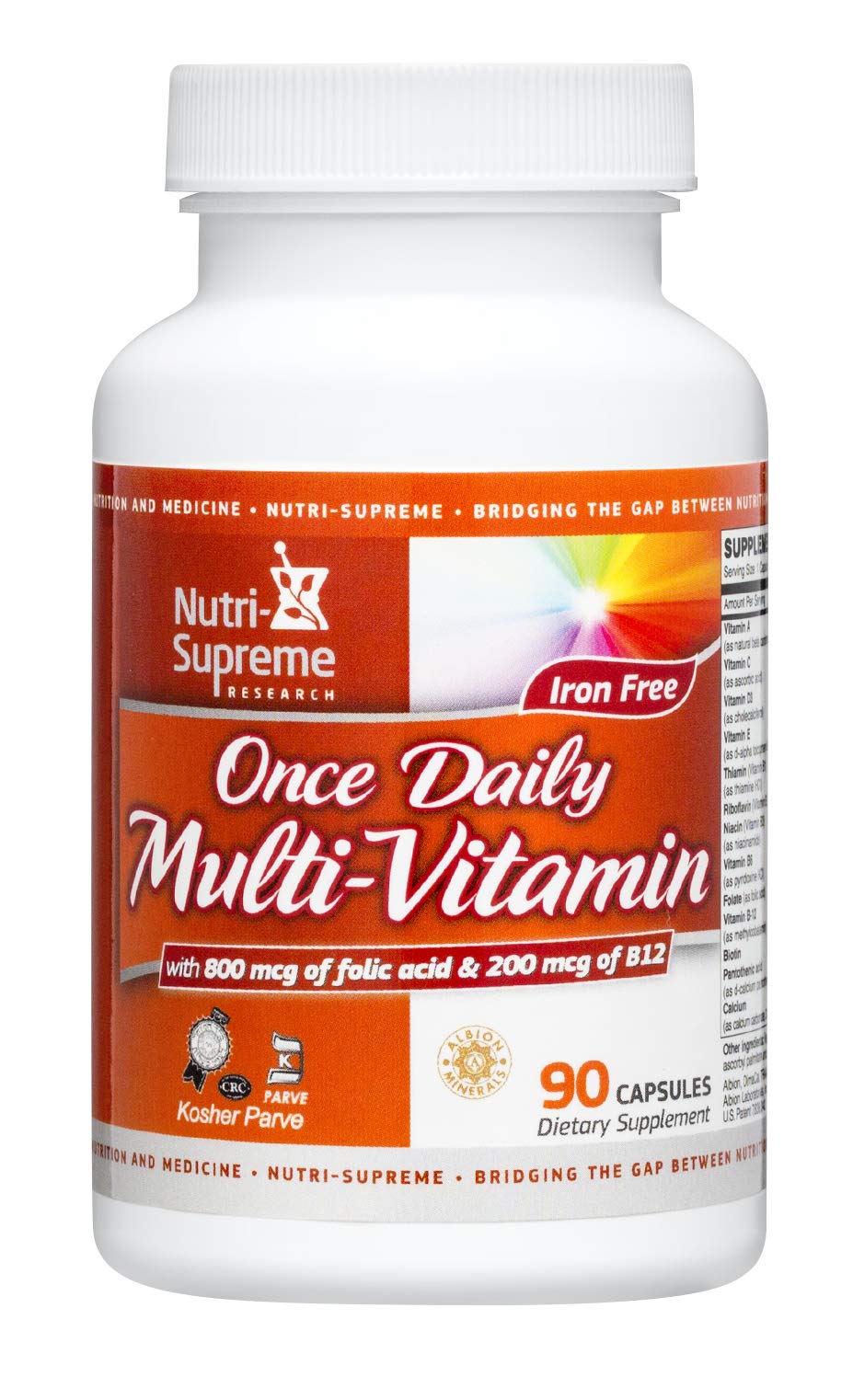 NUTRI-SUPREME RESEARCH Once Daily Multi Multivitamin
