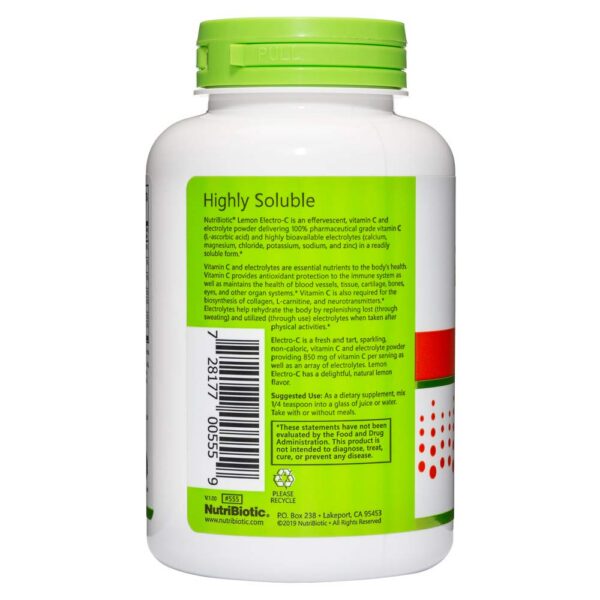 Envase de NutriBiotic Electro-C Limón 8 oz