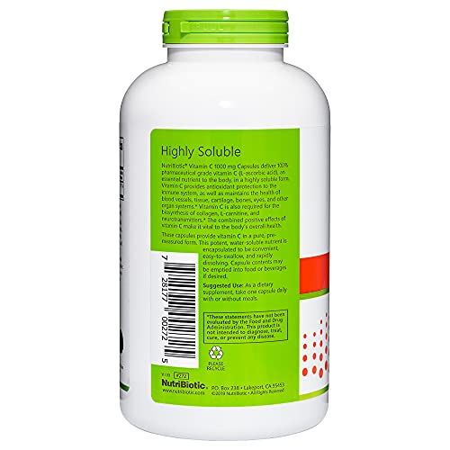 Envase NutriBiotic vitamina c cápsulas