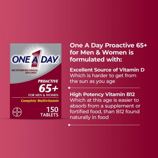 Envase One A Day Proactive 65+ apoyo salud adultos mayores