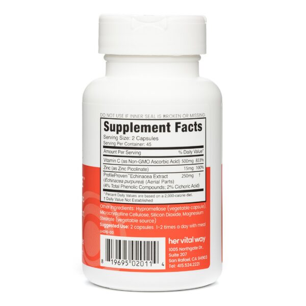 Envase de Our Defense suplemento inmunológico para adultos