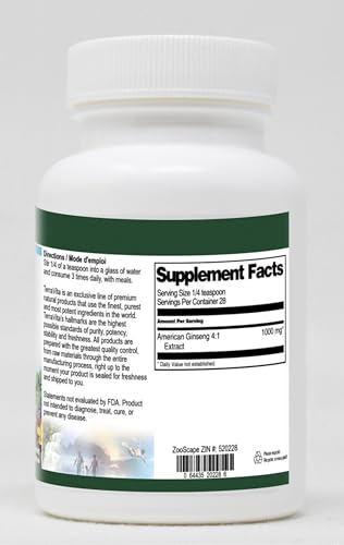 Envase paquete polvo ginseng americano TerraVita 1 onza