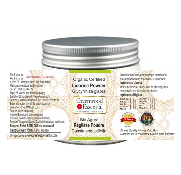 Version 1.0.0 Polvo de regaliz puro certificado calidad terapéutica