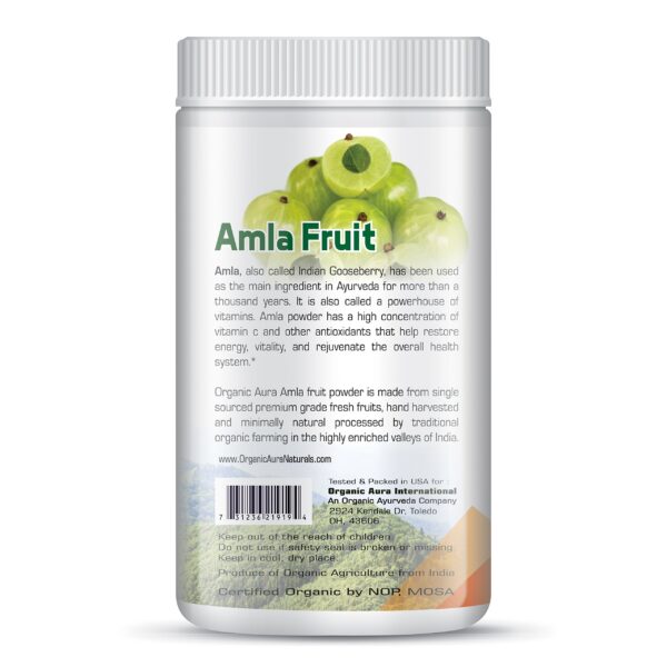 Envase polvo amla Aura Organic certificado