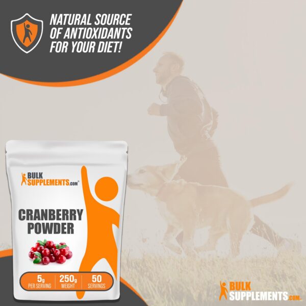 Envase polvo arándano BulkSupplements para cocina y batidos