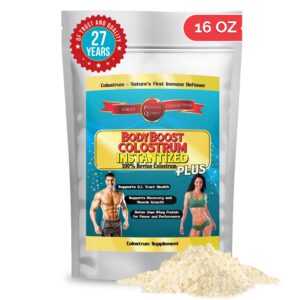 Envase de polvo de calostro bovino BodyBoost 16 oz