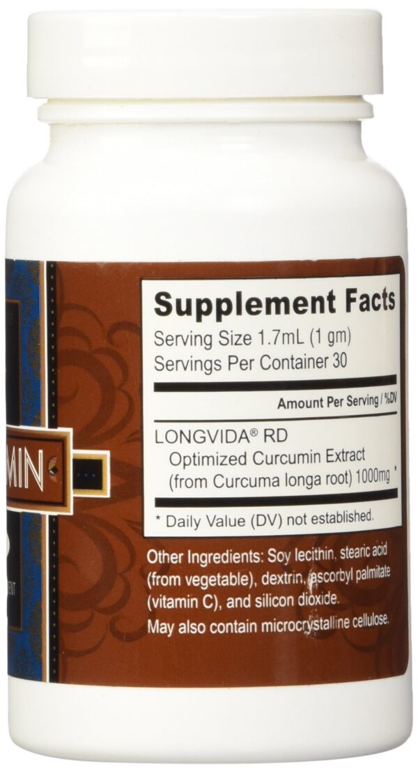 Envase del polvo curcumina Longvida Nutrivene