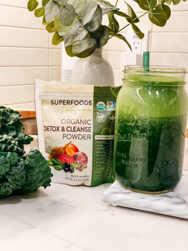 Envase polvo detox MRM Nutrition 15 porciones durazno mango