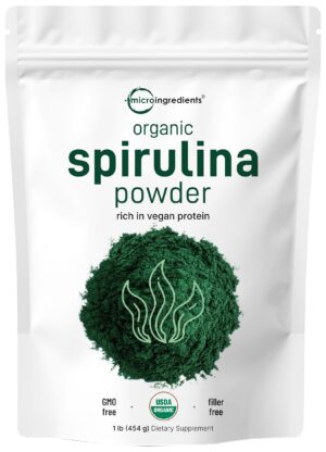 Version 1.0.0 Bolsa de polvo orgánico de spirulina Micro Ingredients 1 libra