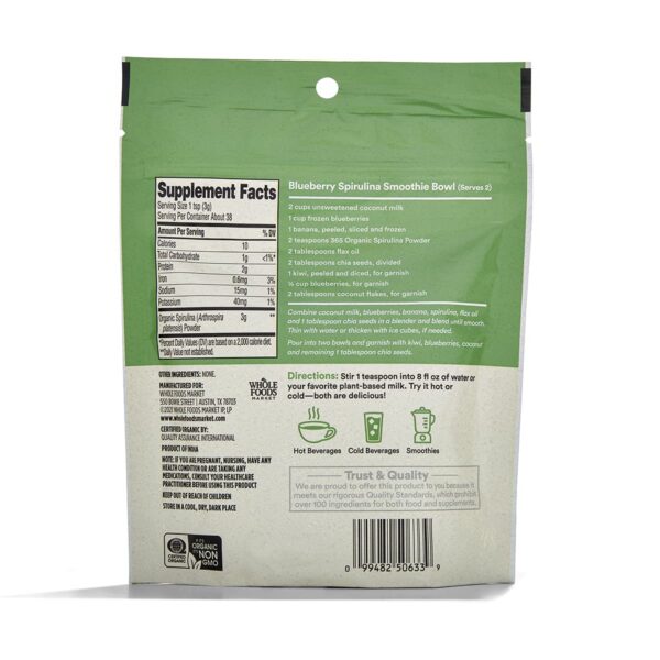 Version 1.0.0 Envase polvo espirulina superalimento 365 Whole Foods