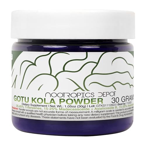 Version 1.0.0 Envase polvo extracto Gotu Kola para uso nootrópico