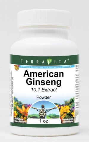 Envase polvo Ginseng Americano 10:1 TerraVita suplemento natural