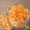 Envase de polvo de hongo Cordyceps silvestre
