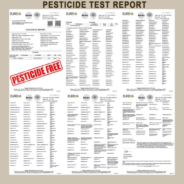 Version 1.0.0 Envase del polvo orgánico de ashwagandha Grenera
