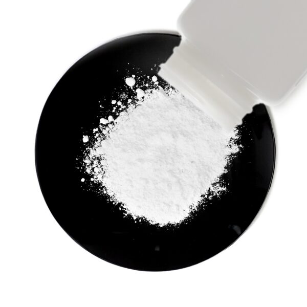 Vista lateral del envase de polvo