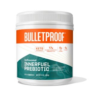 Envase polvo prebiótico Innerfuel Bulletproof 13.4 onzas frente