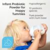 Envase y polvo probiótico Klaire Labs para bebés y niños