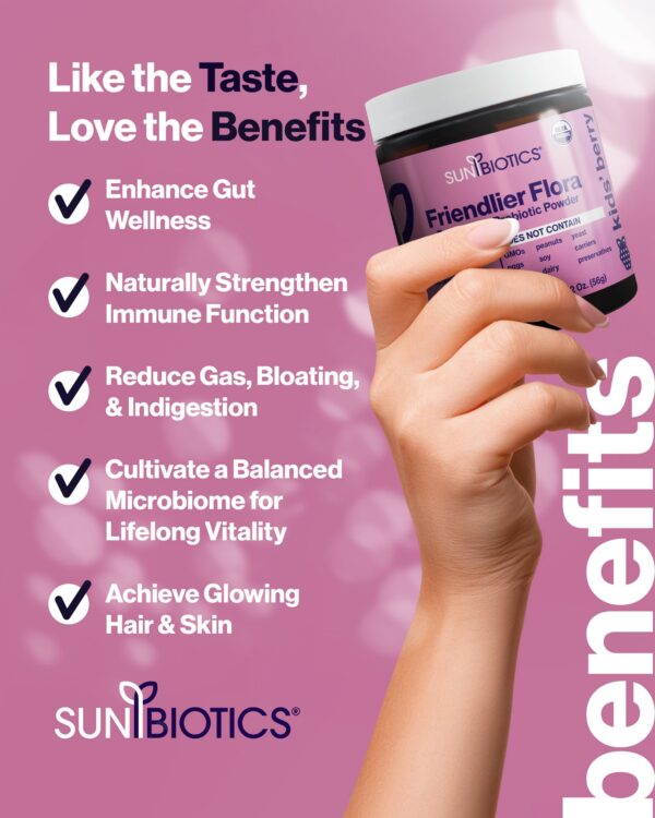 Envase polvo probiótico y prebiótico niños SUNBIOTICS