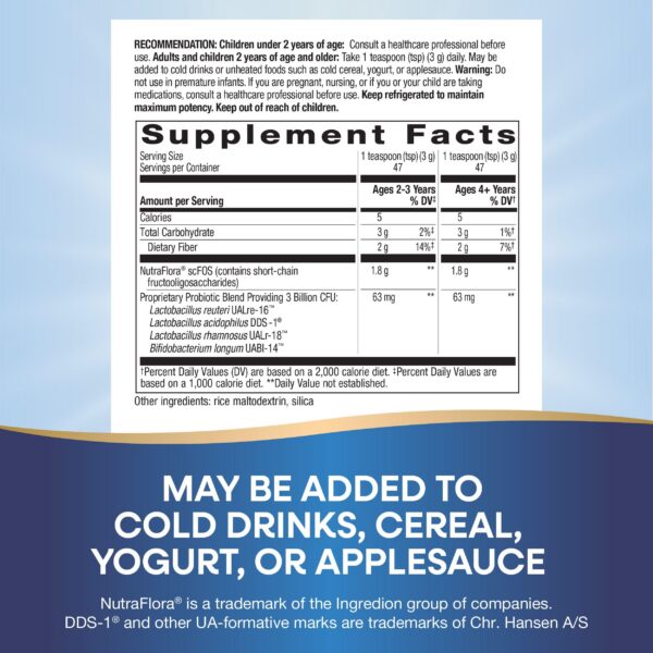 Envase polvo probiótico con prebióticos Nature's Way