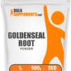 Envase de polvo de sello de oro BulkSupplements para salud herbal