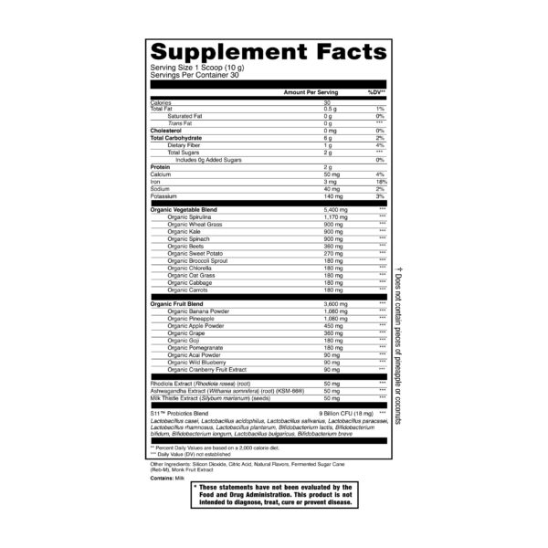 Envase polvo superalimento Jocko Fuel Daily Greens