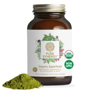 Envase de polvo superalimentos orgánico PURE SYNERGY 12.5 oz