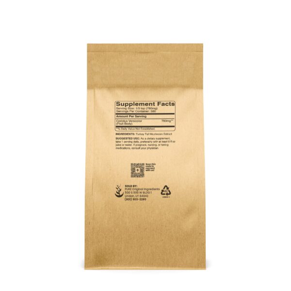 Envase de polvo de Turkey Tail natural sin GMO para sistema inmune