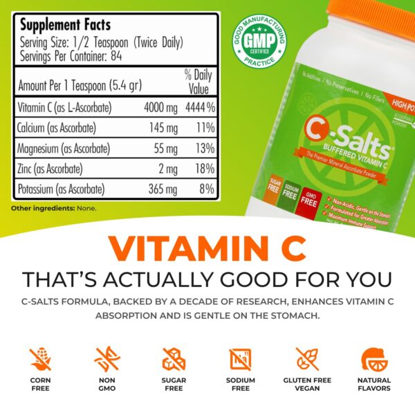 Version 1.0.0 Envase polvo vitamina c C-Salts original sin azúcar