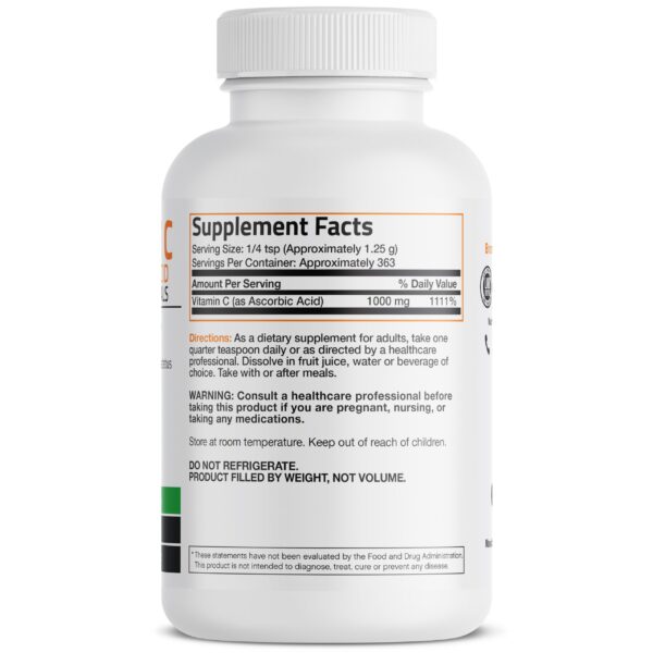 Version 1.0.0 Envase polvo vitamina c puro Bronson 16 onzas antioxidante