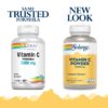 Envase de polvo de vitamina C Solaray 8 onzas