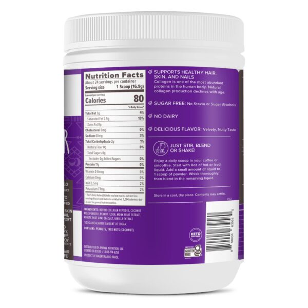 Envase Primal Kitchen mezcla Collagen Fuel sin lácteos