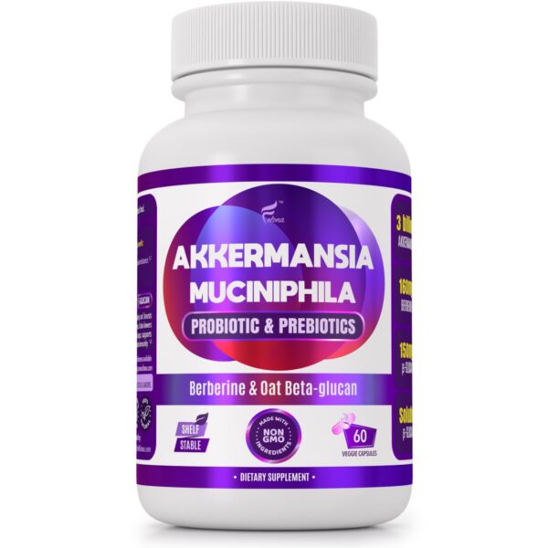 Envase de probiótico FOLONA Akkermansia 60 cápsulas