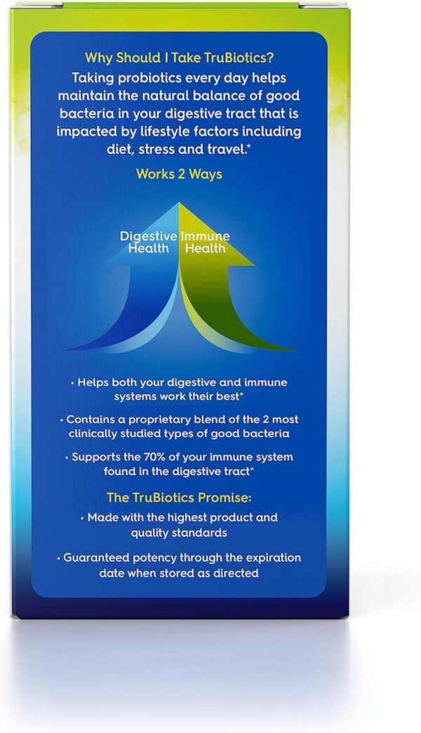Envase del probiótico TRUBIOTICS para uso diario en adultos