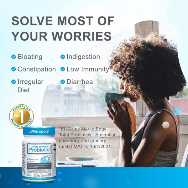 Envase probiótico vegan Life-Space para salud digestiva e inmune