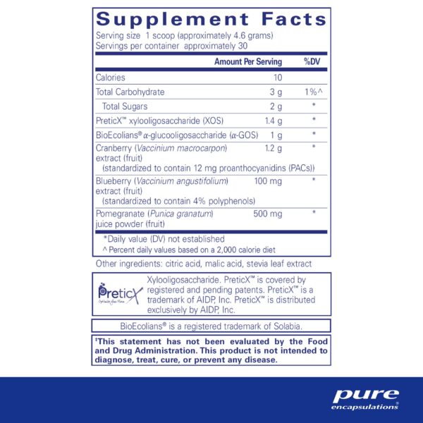 Version 1.0.0 Envase Pure Encapsulations polipre-biótico polvo 4.9 oz