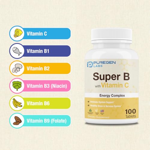 Envase Puregen Labs Super B complejo B y vitamina C