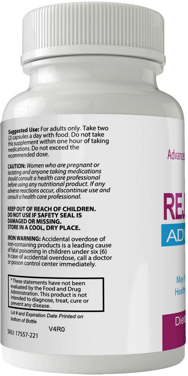 Envase Rejuvalex suplemento para cabello y uñas con biotina