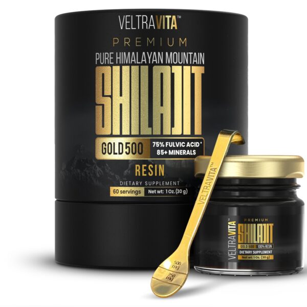 Envase de resina pura Shilajit Himalaya Oro 500