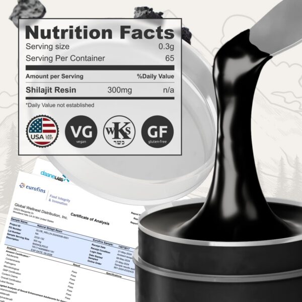 Envase resina Shilajit Natural de calidad A montañas Altai