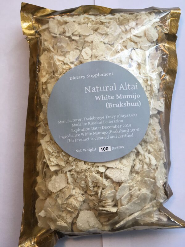 Envase Shilajit Blanco Natural 50 gramos aceite piedra pura