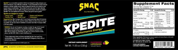 Version 1.0.0 Envase SNAC XPEDITE suplemento preentrenamiento 24 porciones
