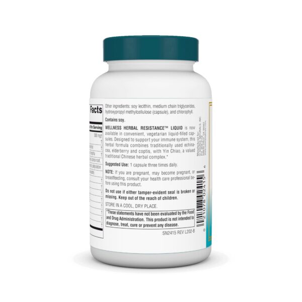 Envase Source Naturals suplemento natural Herbal Resistance 120 cápsulas