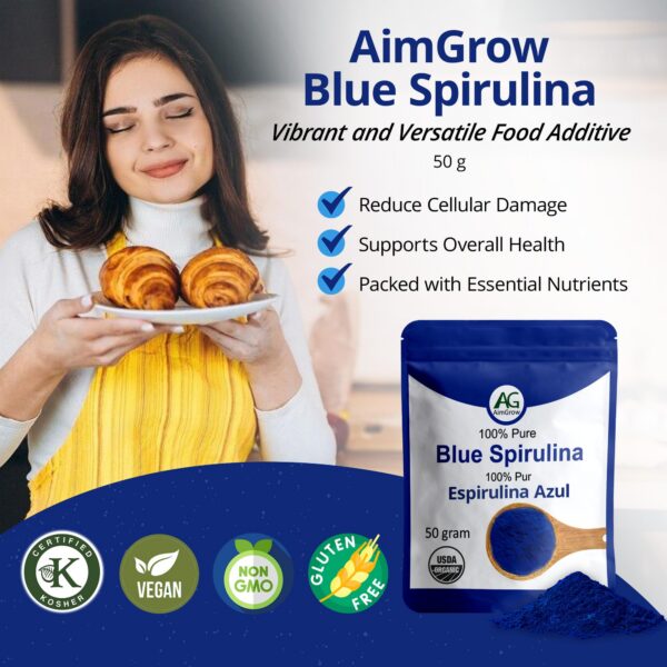 Envase de spirulina azul antioxidante Aimgrow