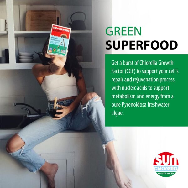 Version 1.0.0 Descripción Sun Chlorella suplemento superalga bienestar