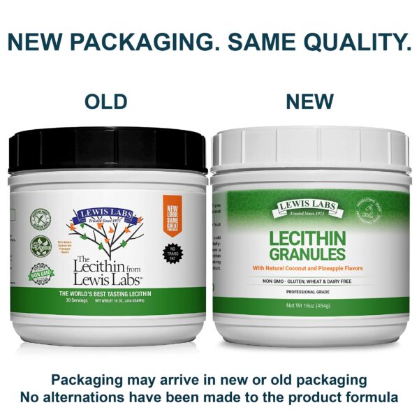 Envase del suplemento de lecitina de soya Lewis Labs 16 onzas