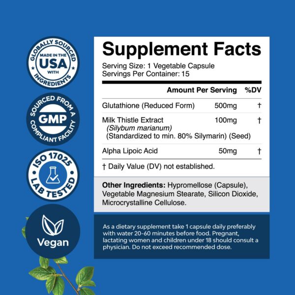 Envase suplemento antioxidante 15 porciones Natures Craft