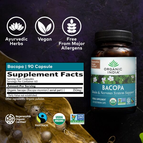 Envase suplemento Bacopa Monnieri orgánico