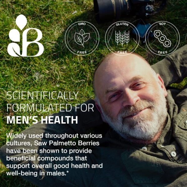 Envase de suplemento Bronson Saw Palmetto calidad superior