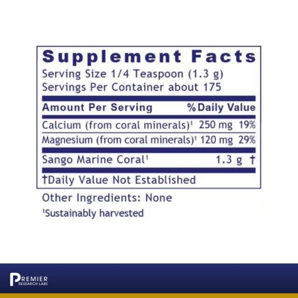 Envase del suplemento calcio magnesio Premier Research Labs