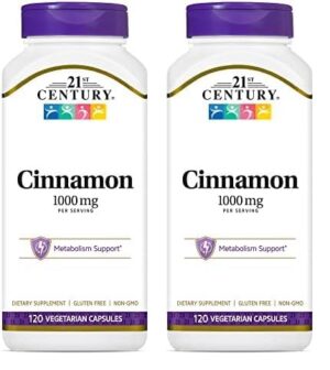 Envase suplemento Canela 21st Century 120 vegicápsulas paquete 2
